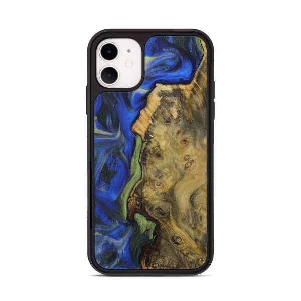 iPhone 11 Wood Phone Case - Murial (Blue, 731302) Online Sale