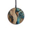 Circle Wood Wireless Charger - Levy (Teal & Gold, 729758) Online Sale