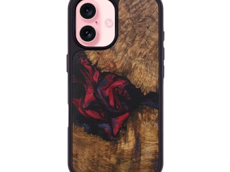 iPhone 16 Wood Phone Case - Alger (Red, 727176) For Discount