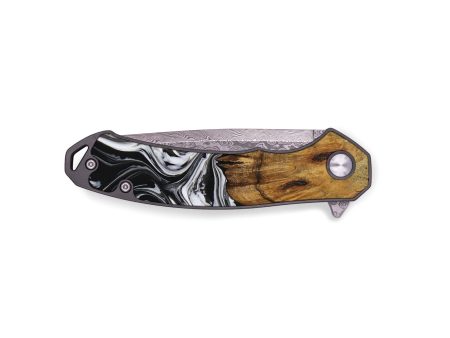 EDC Wood Pocket Knife - Fayette (Black & White, 729440) Sale