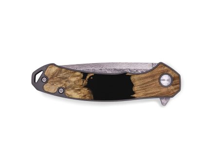 EDC Wood Pocket Knife - Ilda (Pure Black, 731328) Cheap