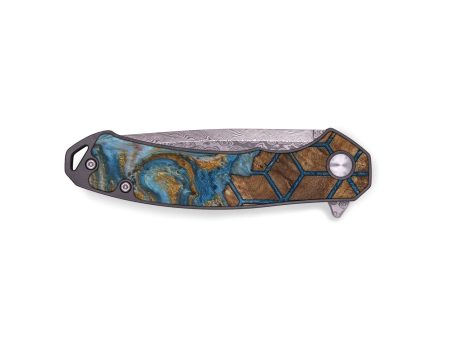 EDC Wood Pocket Knife - Jodie (Pattern, 730422) For Cheap