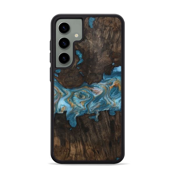 Galaxy S24 Plus Wood Phone Case - Adrien (Teal & Gold, 728053) For Cheap