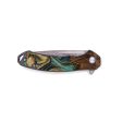 EDC Wood Pocket Knife - Ahmad (Teal & Gold, 727970) Online