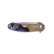 EDC Wood Pocket Knife - Aurora (Purple, 727930) Hot on Sale