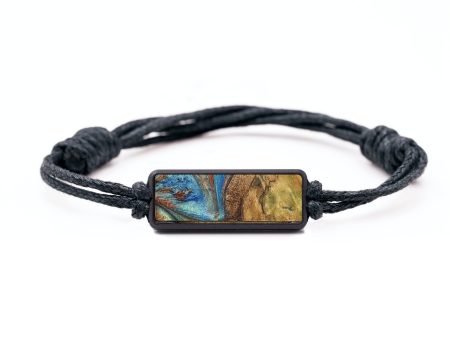 Classic Wood Bracelet - Micah (Teal & Gold, 728963) For Cheap