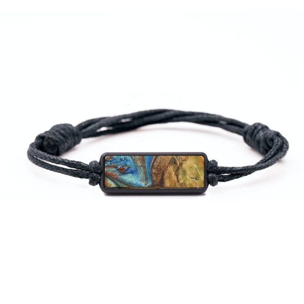 Classic Wood Bracelet - Micah (Teal & Gold, 728963) For Cheap