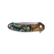 EDC Wood Pocket Knife - Ashok (Teal & Gold, 727969) For Sale