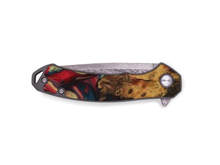 EDC Wood Pocket Knife - Ellie (Red, 730906) For Cheap