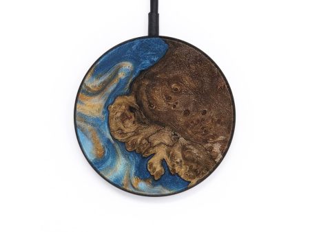 Circle Wood Wireless Charger - Gipsy (Teal & Gold, 729230) Online Sale