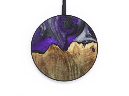 Circle Wood Wireless Charger - Brody (Purple, 730628) For Cheap