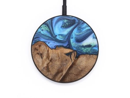 Circle Wood Wireless Charger - Seth (Blue, 727285) Sale