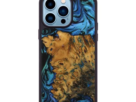 iPhone 14 Pro Max Wood Phone Case - Hannis (Blue, 730939) For Discount