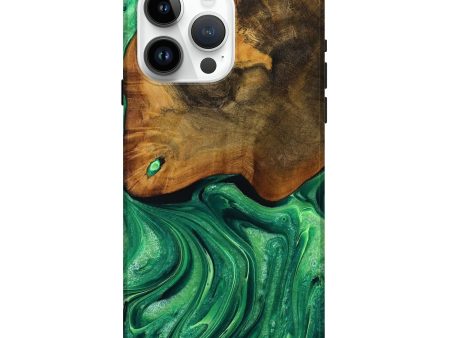 iPhone 15 Pro Max Wood Live Edge Phone Case - Phuoc (Green, 728545) Fashion