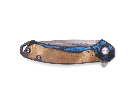 EDC Wood Pocket Knife - Nadine (Blue, 727315) For Sale