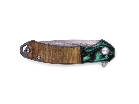 EDC Wood Pocket Knife - Derin (Green, 729571) Online