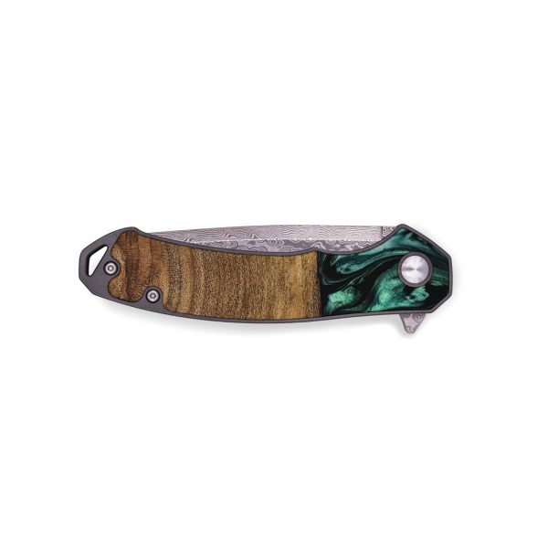 EDC Wood Pocket Knife - Derin (Green, 729571) Online