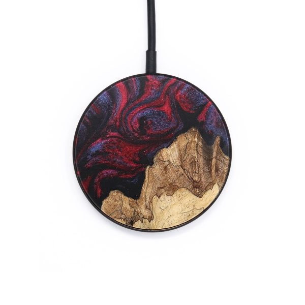 Circle Wood Wireless Charger - Malachi (Red, 727274) Discount