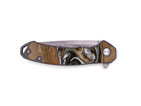 EDC Wood Pocket Knife - Ahmed (Black & White, 729595) Online Sale