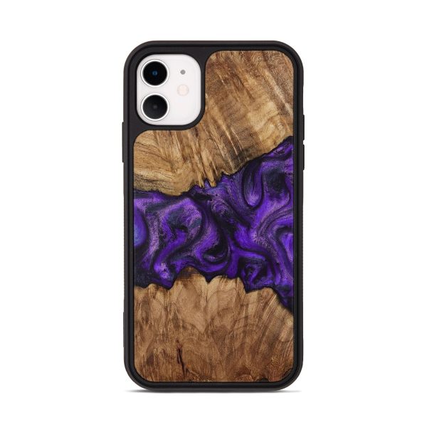 iPhone 11 Wood Phone Case - Rheba (Purple, 731158) Online now