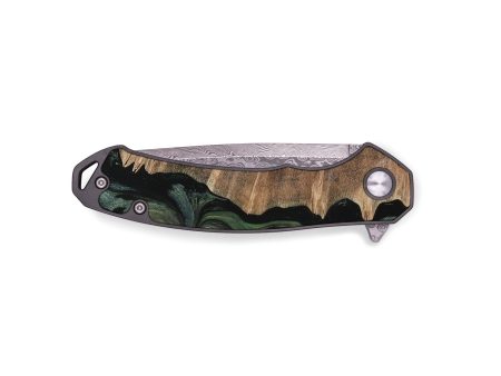 EDC Wood Pocket Knife - Melonie (Green, 730948) Online Sale