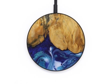 Circle Wood Wireless Charger - Ashu (Blue, 731127) on Sale