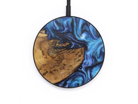 Circle Wood Wireless Charger - Todd (Blue, 726569) Online now