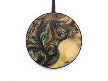 Circle Wood Wireless Charger - Quentin (Green, 726576) Cheap