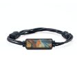 Classic Wood Bracelet - Robert (Teal & Gold, 728941) Supply