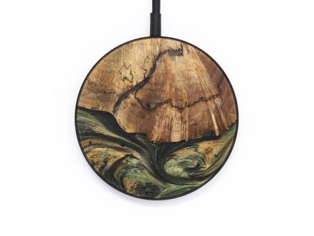 Circle Wood Wireless Charger - Dylan (Green, 726583) For Sale