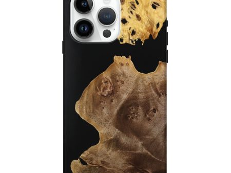 iPhone 15 Pro Max Wood Live Edge Phone Case - Waldo (Pure Black, 731400) Fashion