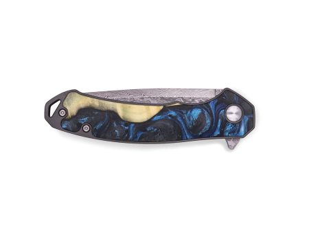 EDC Wood Pocket Knife - Janelle (Blue, 727311) Discount