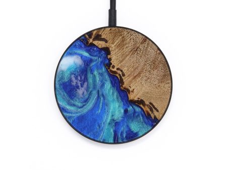 Circle Wood Wireless Charger - Rachele (Blue, 728262) Fashion