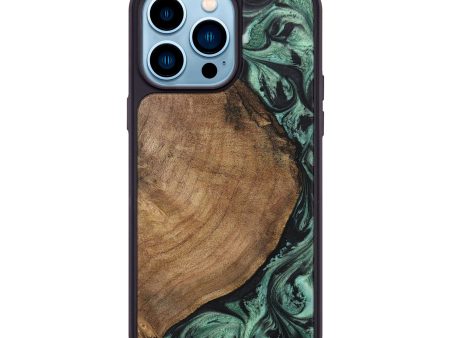 iPhone 14 Pro Max Wood Phone Case - Denys (Green, 730951) Online Hot Sale