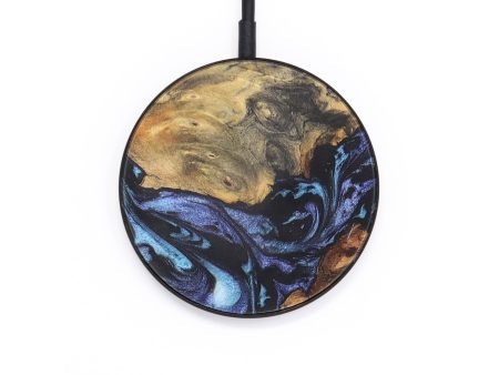 Circle Wood Wireless Charger - Gwen (Blue, 727665) For Discount