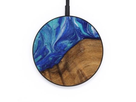 Circle Wood Wireless Charger - Sisely (Blue, 728263) For Cheap