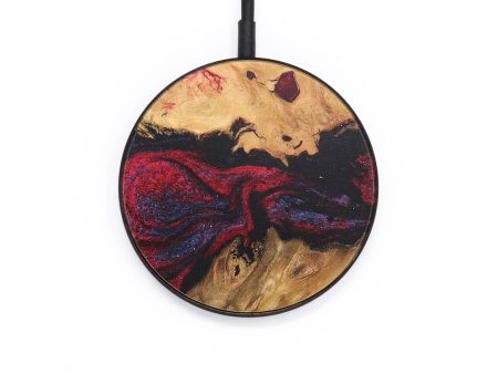 Circle Wood Wireless Charger - Luann (Red, 727273) Online now