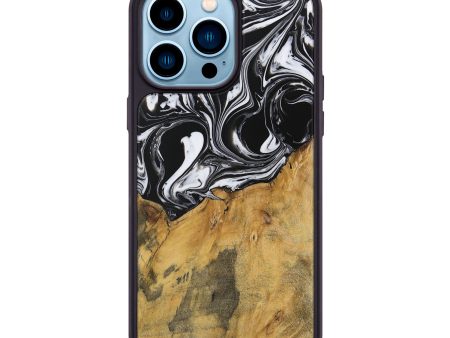 iPhone 14 Pro Max Wood Phone Case - Darrol (Black & White, 728648) Cheap