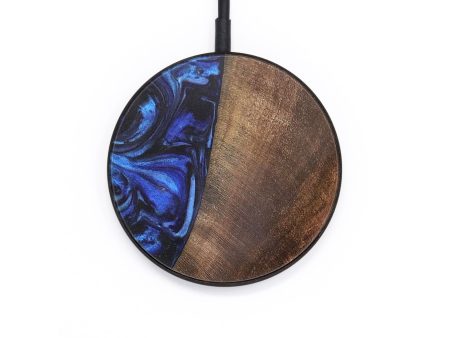 Circle Wood Wireless Charger - Scarlet (Blue, 727667) For Discount