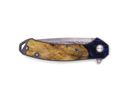 EDC Wood Pocket Knife - Rudolf (Blue, 729748) Supply