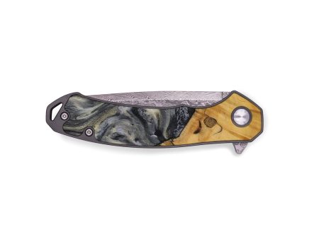 EDC Wood Pocket Knife - Lilyan (Black & White, 728660) Sale