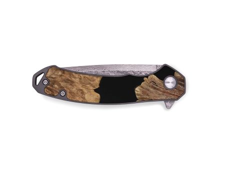 EDC Wood Pocket Knife - Adriena (Pure Black, 730090) For Sale