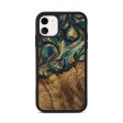 iPhone 11 Wood Phone Case - Lyric (Teal & Gold, 728010) For Cheap