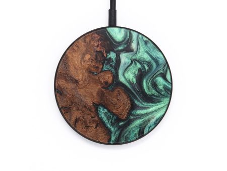 Circle Wood Wireless Charger - Doug (Green, 726582) on Sale