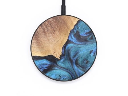 Circle Wood Wireless Charger - Fredrick (Blue, 726902) Sale