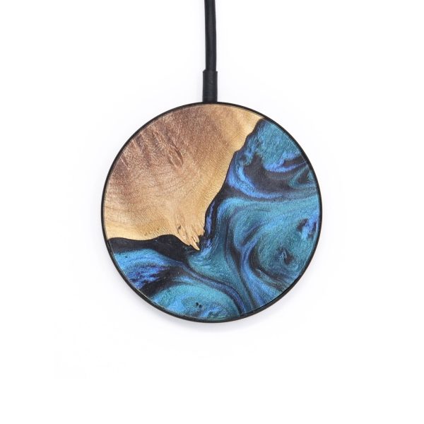 Circle Wood Wireless Charger - Fredrick (Blue, 726902) Sale