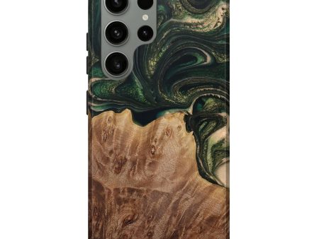 Galaxy S23 Ultra Wood Live Edge Phone Case - Wynny (Green, 729714) For Discount