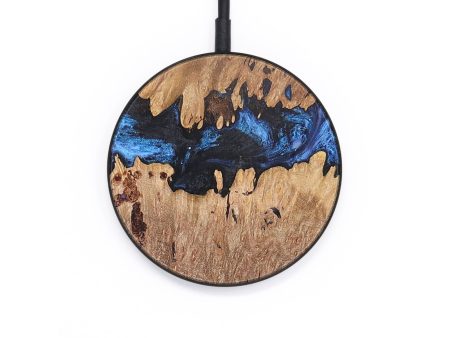 Circle Wood Wireless Charger - Brittney (Blue, 726567) Online