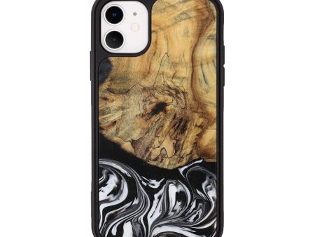 iPhone 11 Wood Phone Case - Camino (Black & White, 728605) For Discount