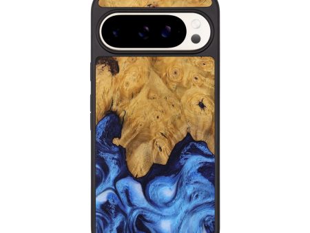 Pixel 9 Wood Phone Case - Dollye (Blue, 730423) Hot on Sale